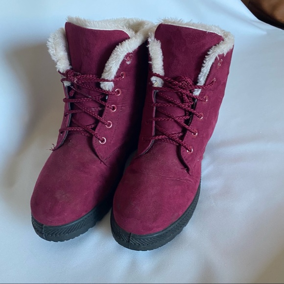 SQL maroon winter boots - Picture 6 of 9